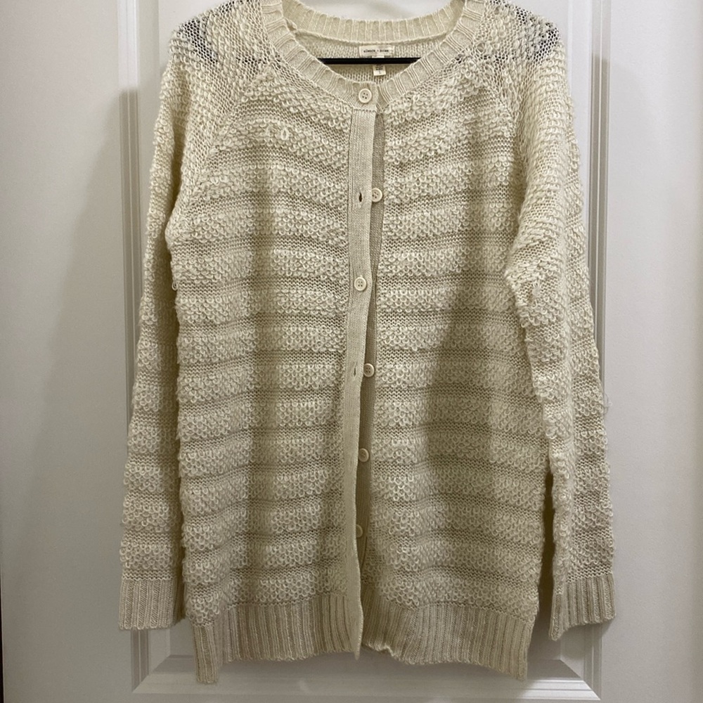 Silence and Noise large cream button up cardigan